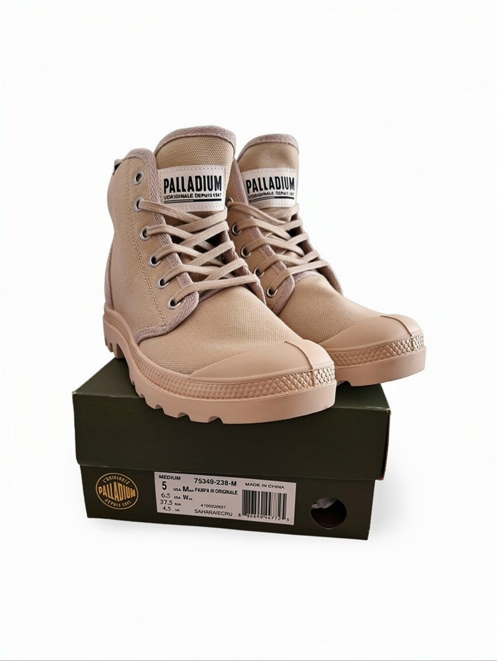 Palladium Pampa Originale Hi Top Shoes Unisex Men's 5 / Women's 6.5 Sahara NEW